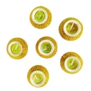 Decorative Yellow Fancy Clay Matki Diya Candle(Set of - 6)