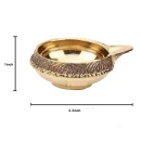 Set of 4 Antique Brass Diya Oil Lamp (2.3 inch)