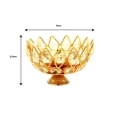 Brass Gomedh Crystal Pyali  Diya | Akhand Deep | Puja Oil Lamp(3.5 inch D)