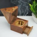 Wooden Incense Stick Holder 3.5 Inch Hut Shaped