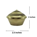 Handmade Golden Sindur Box | Sindoor Dibbi/Kumkum Dani- 4.5 cm