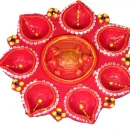 Terracotta Table Diya  (Pack of 7 | 8.2 Inch)