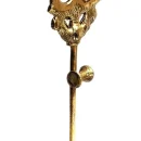 Traditional Trishul (Trident) Damru with Stand Brass Statue (5.5 Inch)