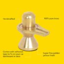 Shivling Idol for Mandir | Brass Lingam for Home and Office Decor | Yellow Antique Finish
