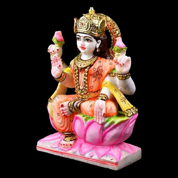 Goddess Lakshmi Makrana Marble Idol