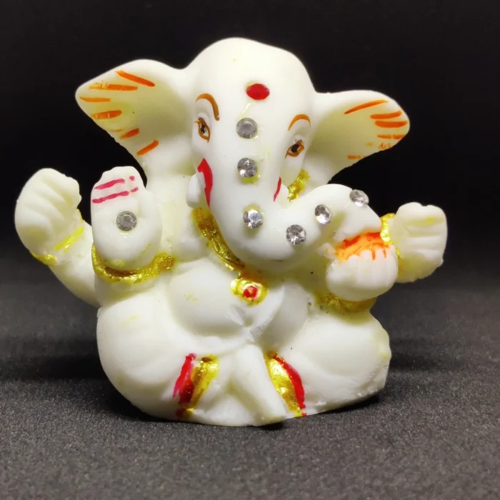 Ganesha Idol For Car Dashboard and Temple(5 cm)
