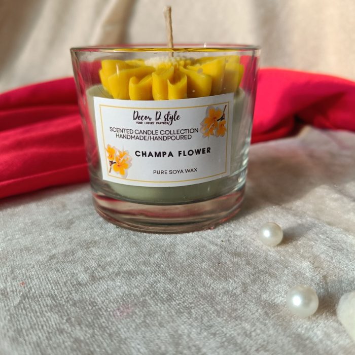 Decor D style Daisy Flower Yellow Candle – Champa Aroma Candle