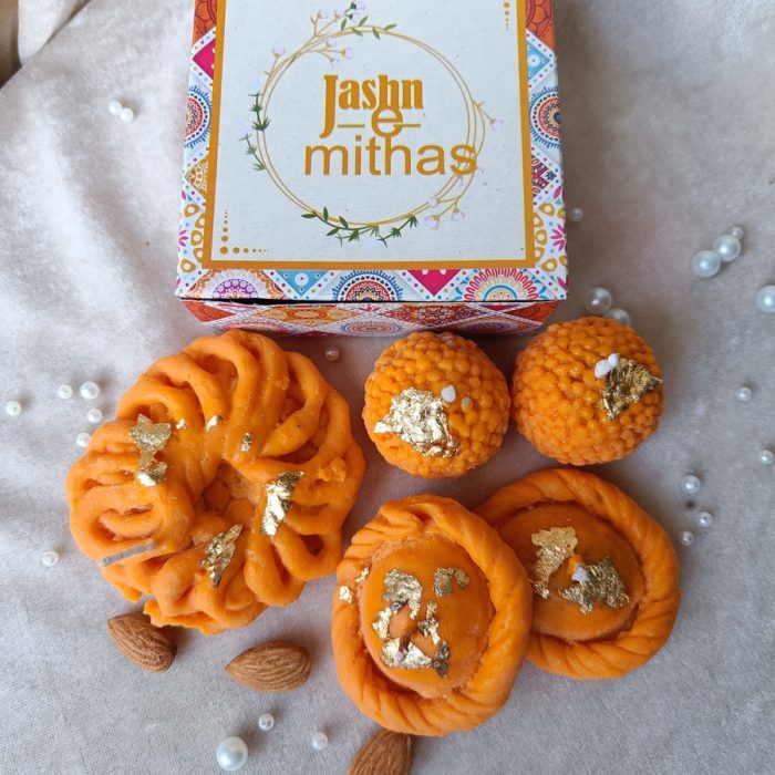 Decor D style Mithai Candle Set – Laddoo, Balushahi & Imarti (Without Aroma) Candle