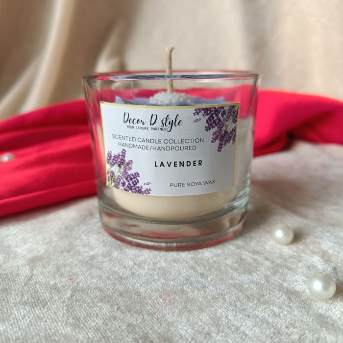 Decor D style Daisy Flower Purple Candle – Lavender scent Candle