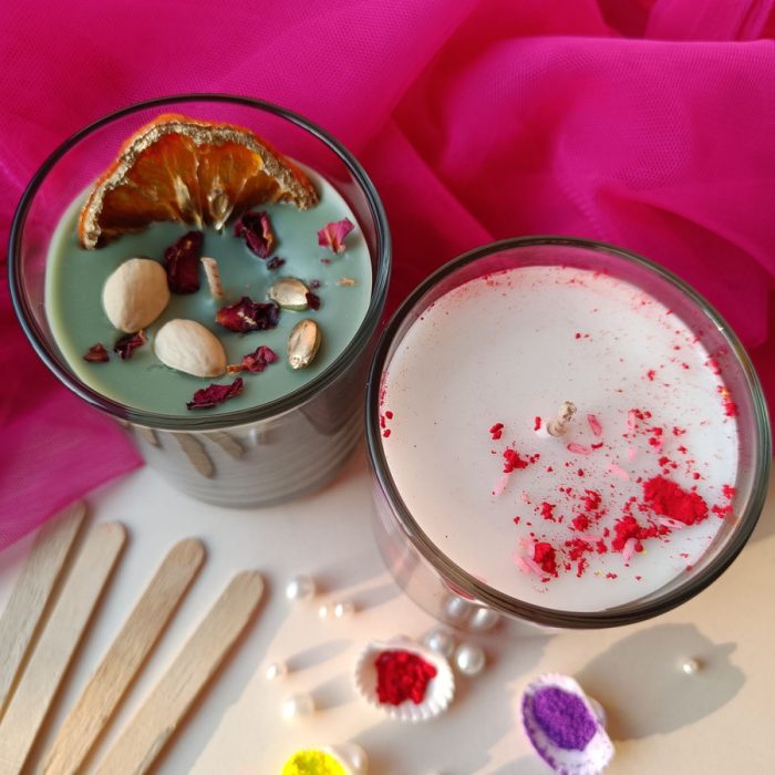 Decor D style holi thandai and gulaal scented candle Candle